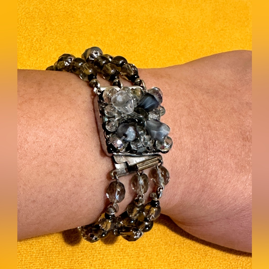 Vintage Germany Crystal Beaded Braceler